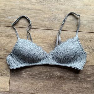Aerie Sunnie Wireless Lightly Lined Floral Lace Bra (34A)